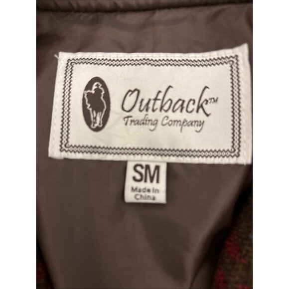Outback Trading Co Womens Jacket Moree Aztec Western Whipstitch Chore Farm Sz S - Picture 8 of 12